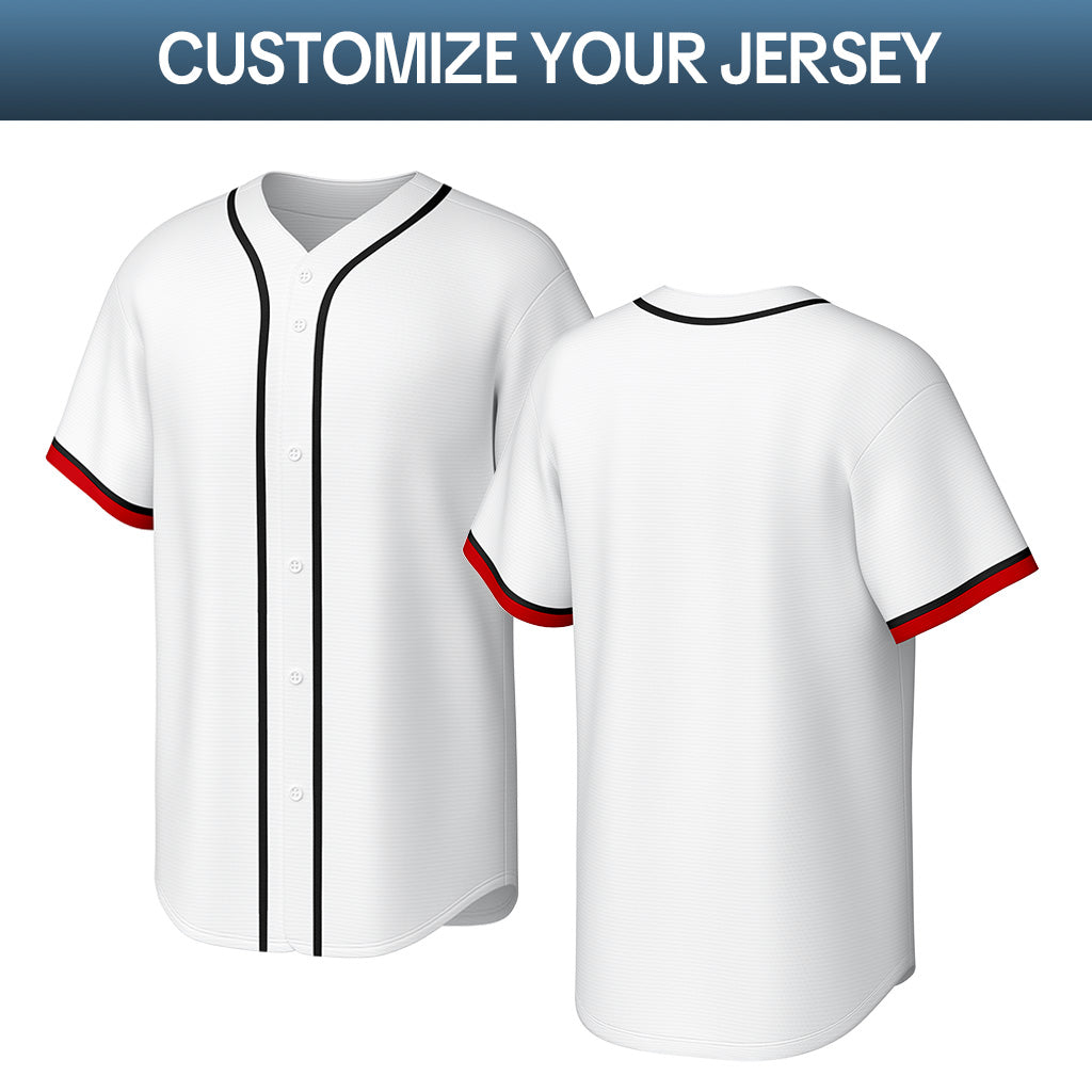 Custom White Stitched Baseball Jersey | Personalized Name & Number | Team Uniform