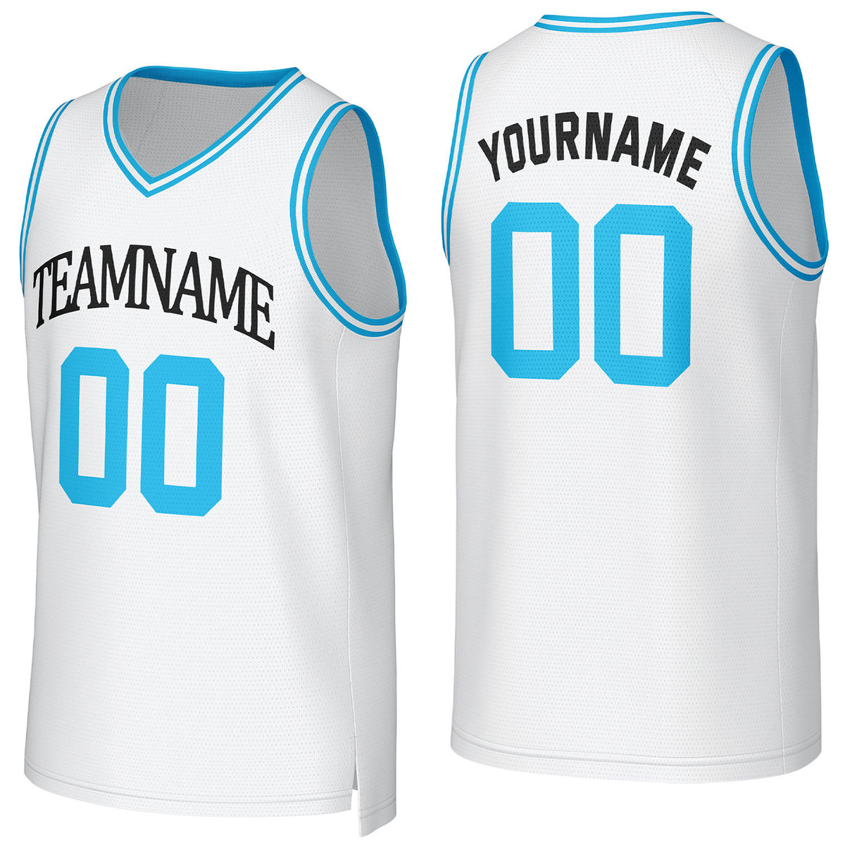 Custom white basketball jersey with logo, personalized name &amp; number, team uniform for men women youth game practice - Vosoli