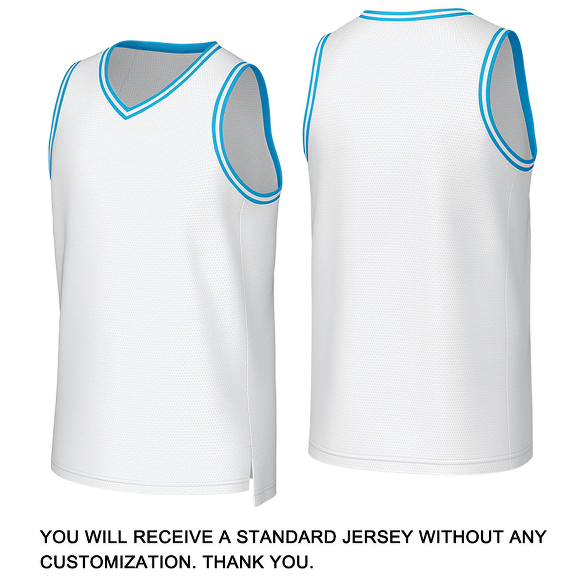 Custom White, Teal & Black Basketball Jersey | Personalized Name & Number Team Uniform