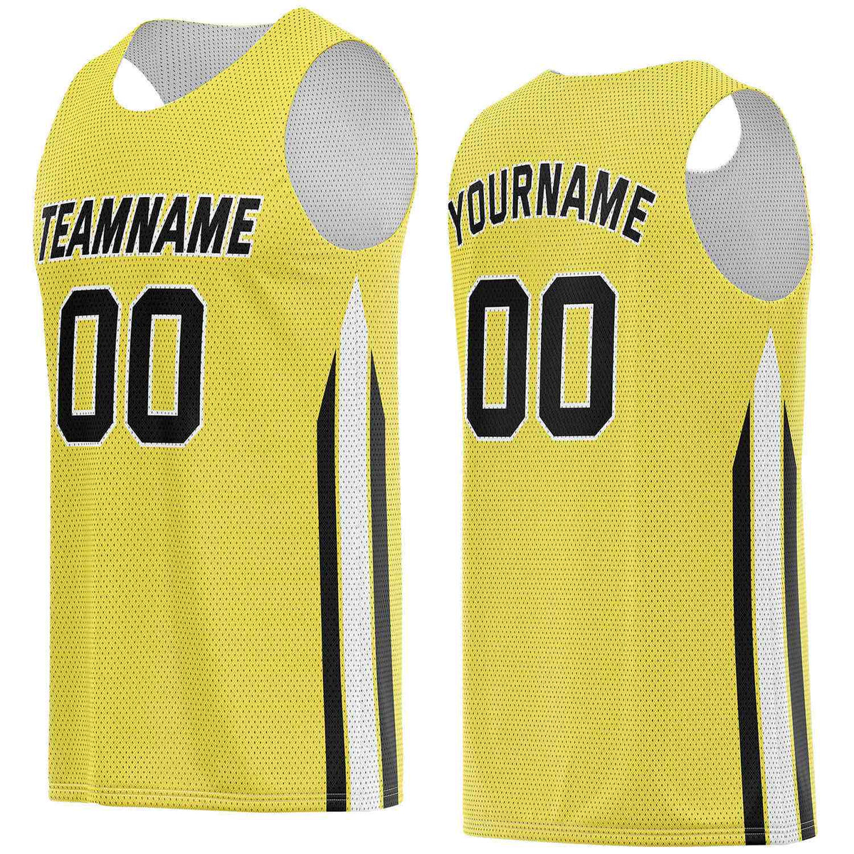 Custom Yellow &amp; Black Basketball Jersey | Personalized Team Kit - Vosoli