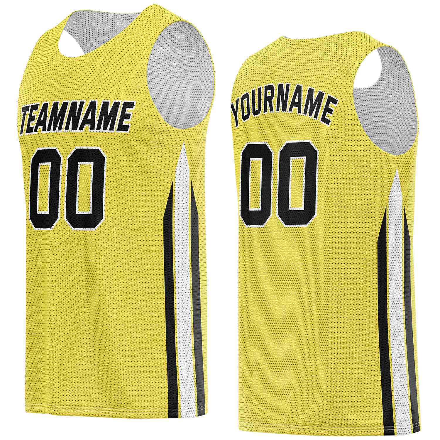 Custom Yellow & Black Basketball Jersey | Personalized Team Kit - Vosoli
