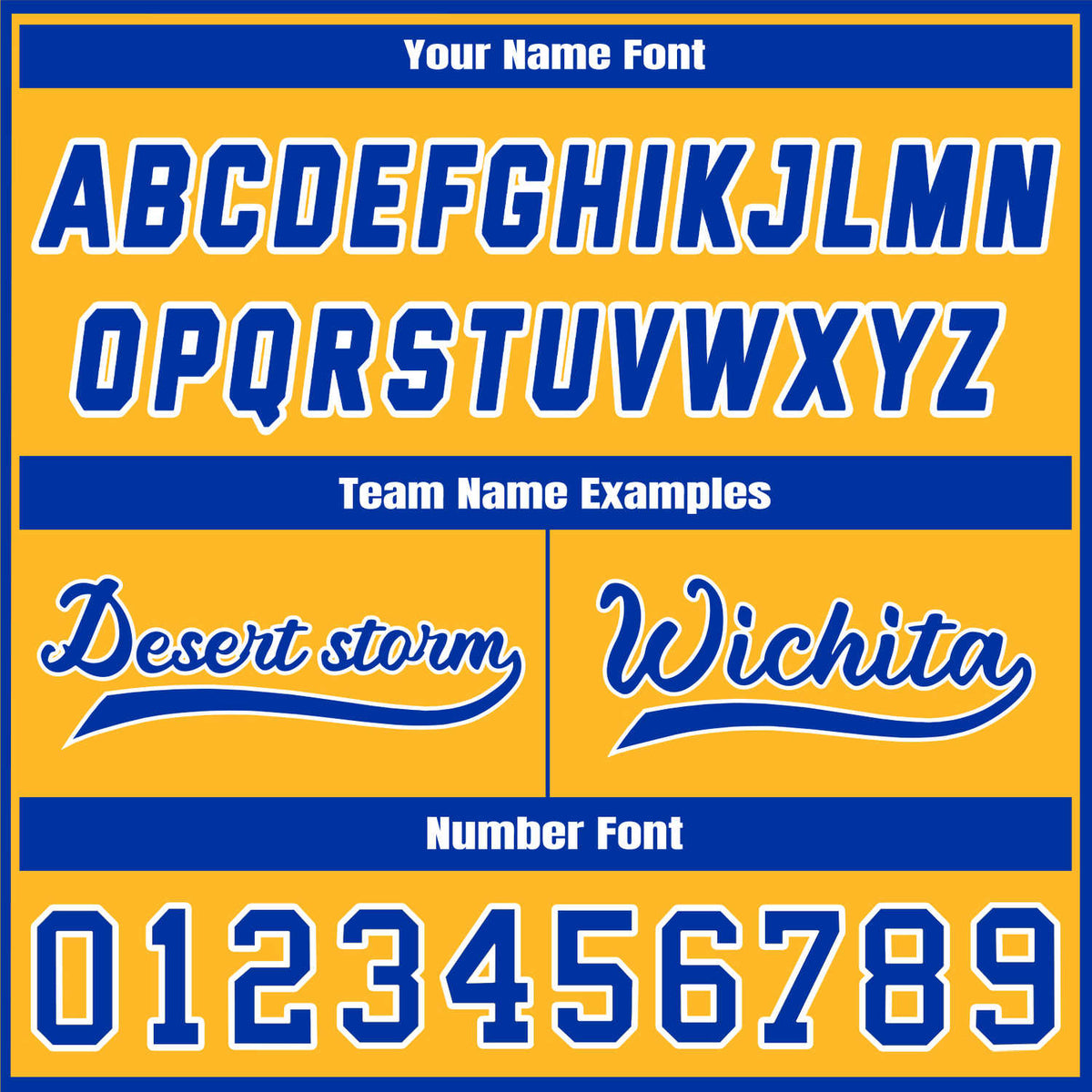 Custom Yellow & Blue Contrast Sleeve Varsity Baseball Jacket | Personalized Team Name & Number