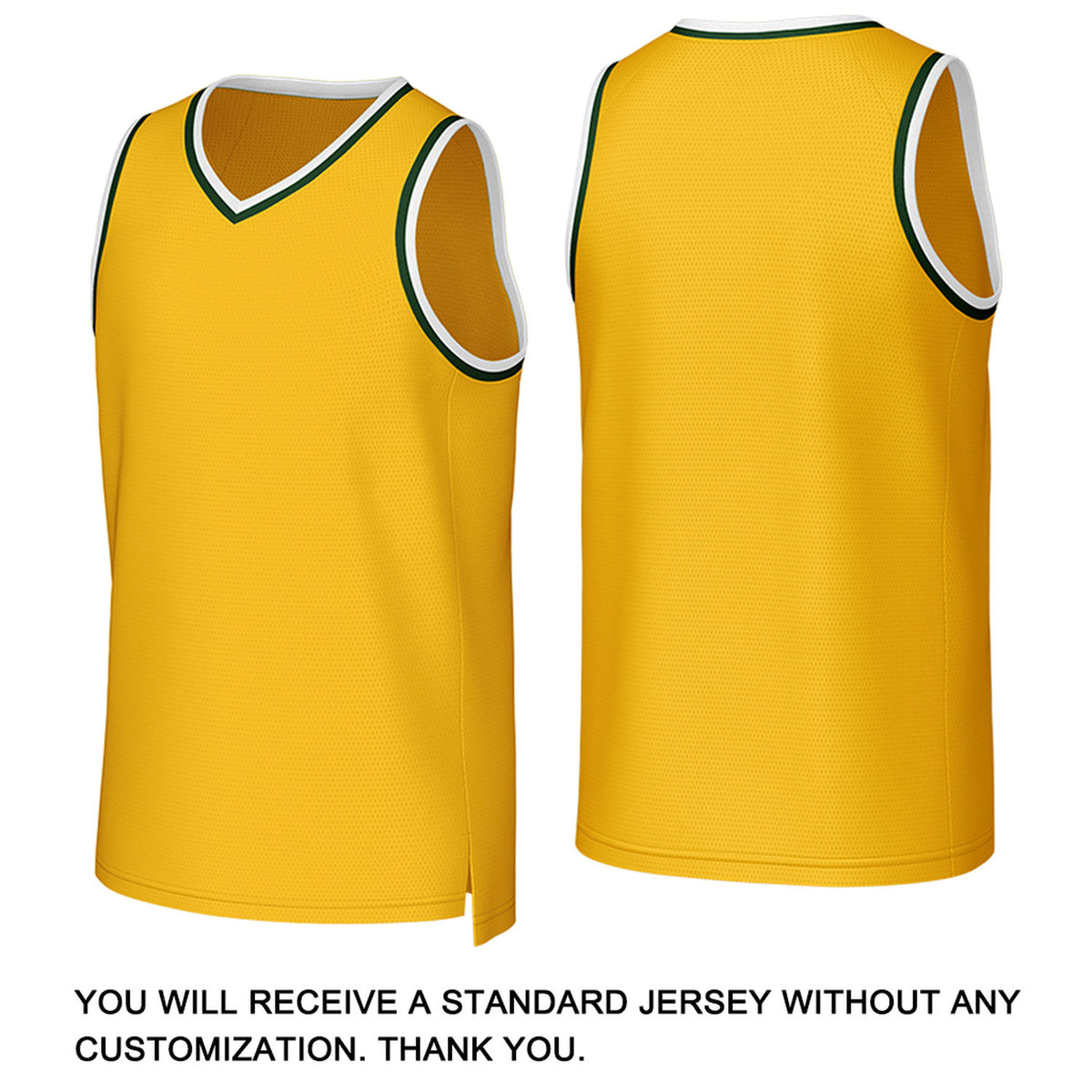 Custom Yellow & Green Basketball Jersey | Personalized Name & Number Team Uniform