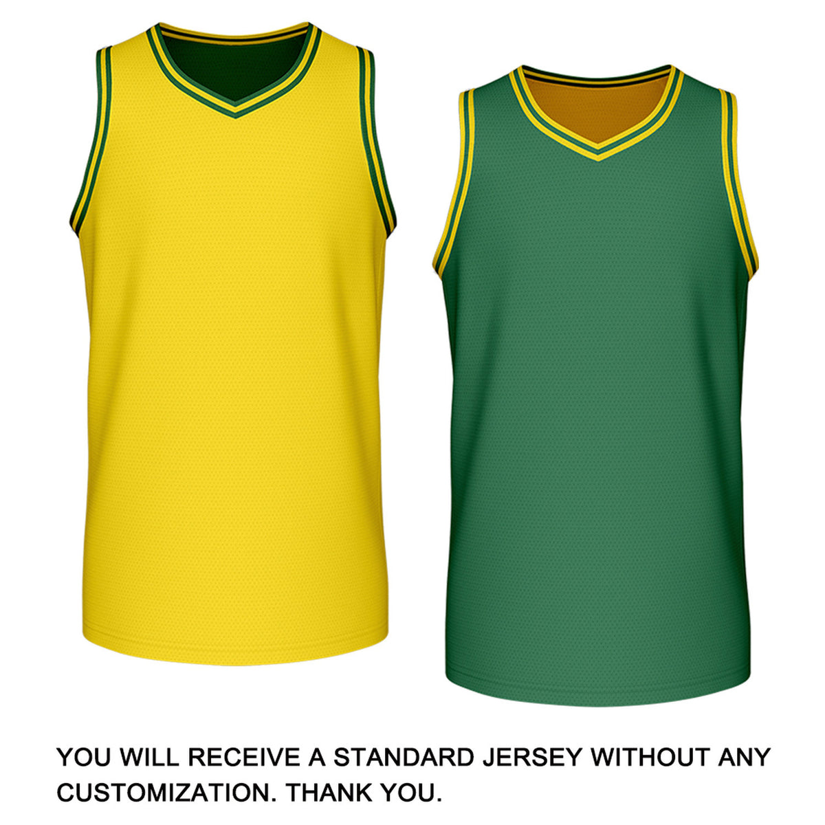 Custom Retro Yellow & Green Reversible Basketball Jersey | Personalized Team Jersey | Vosoli