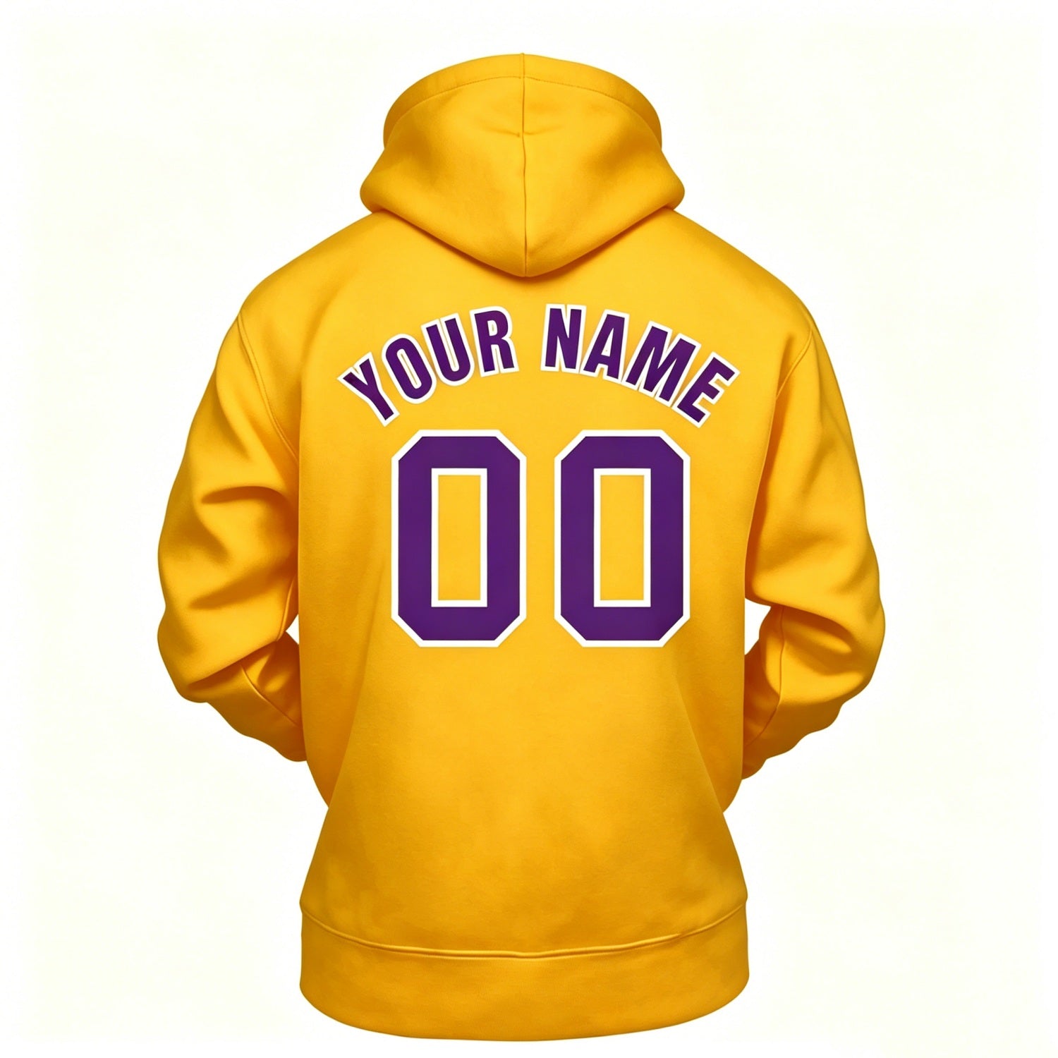 Custom Yellow & Purple Hoodie | Personalized Name & Number Sports Pullover | Vosoli