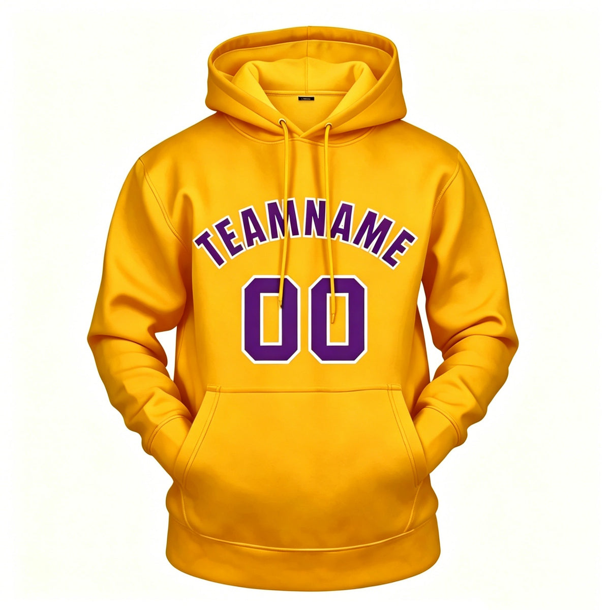 Custom Yellow & Purple Hoodie | Personalized Name & Number Sports Pullover | Vosoli
