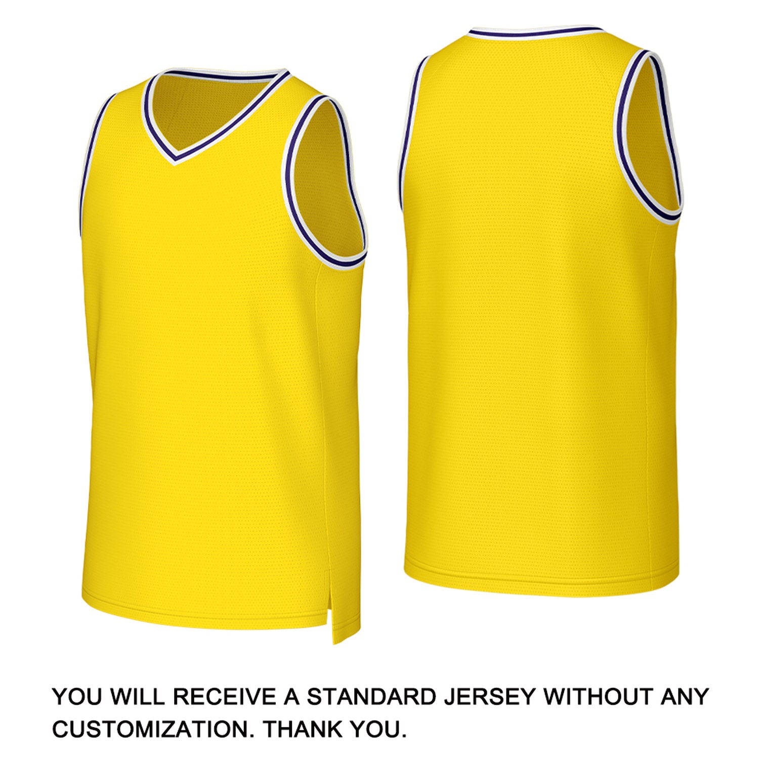 Custom Yellow Purple Stitched Basketball Jersey | Personalized Name Number Logo Mesh Sports Jersey