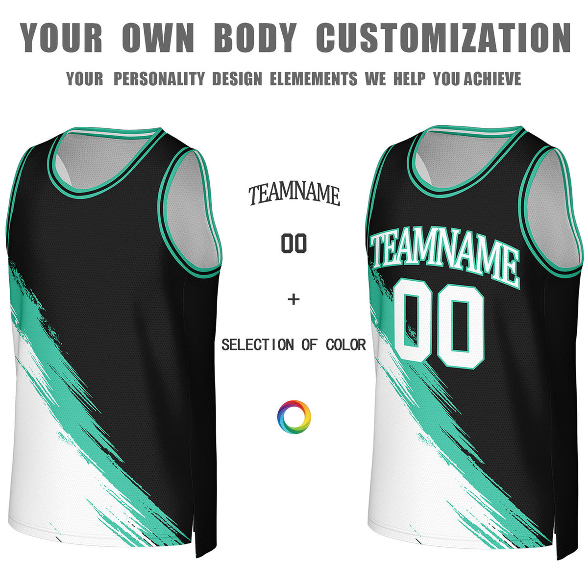 Custom Black & White Reversible Basketball Jersey | Personalized Team Uniforms for Adult & Youth