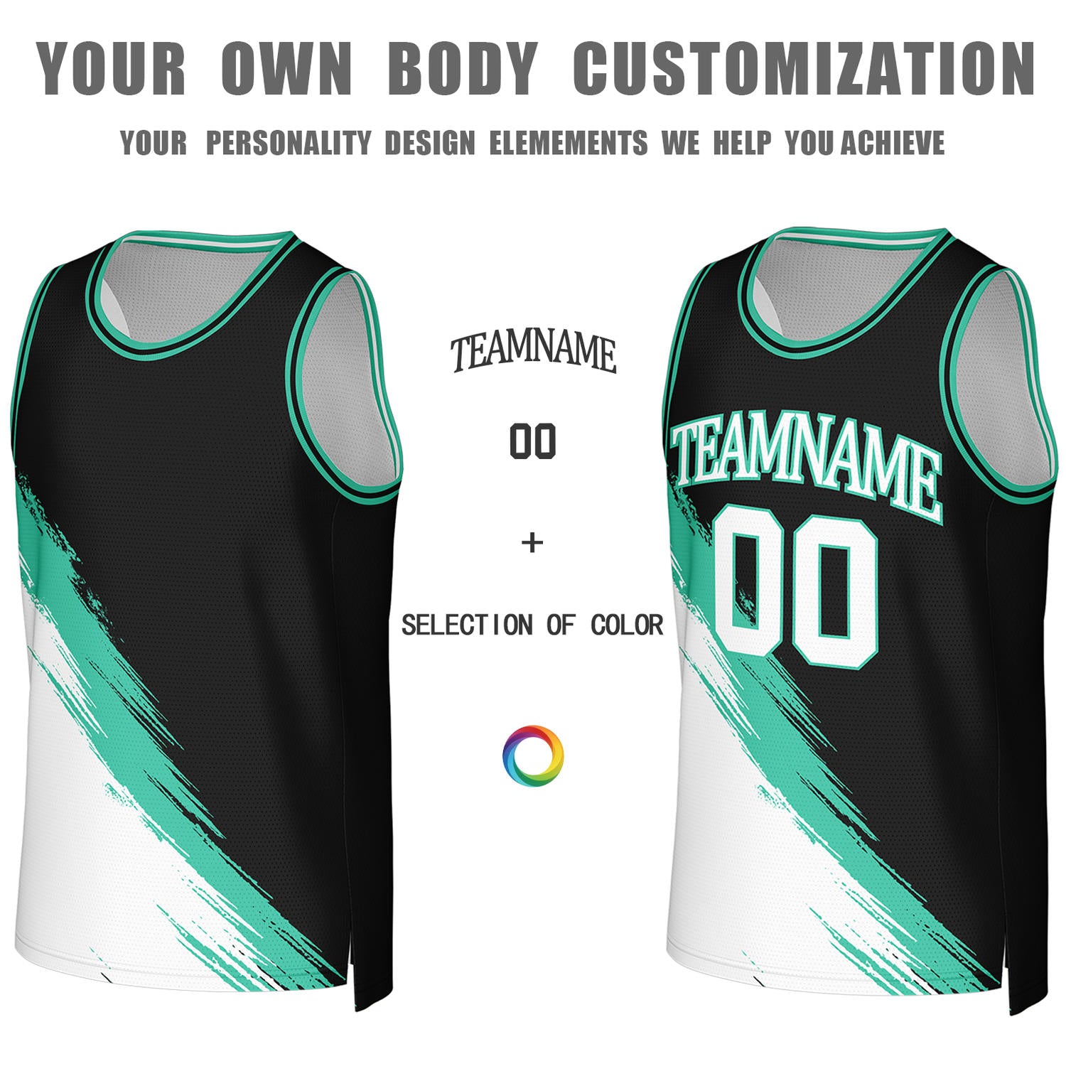 Custom Black & White Reversible Basketball Jersey | Personalized Team Uniforms for Adult & Youth