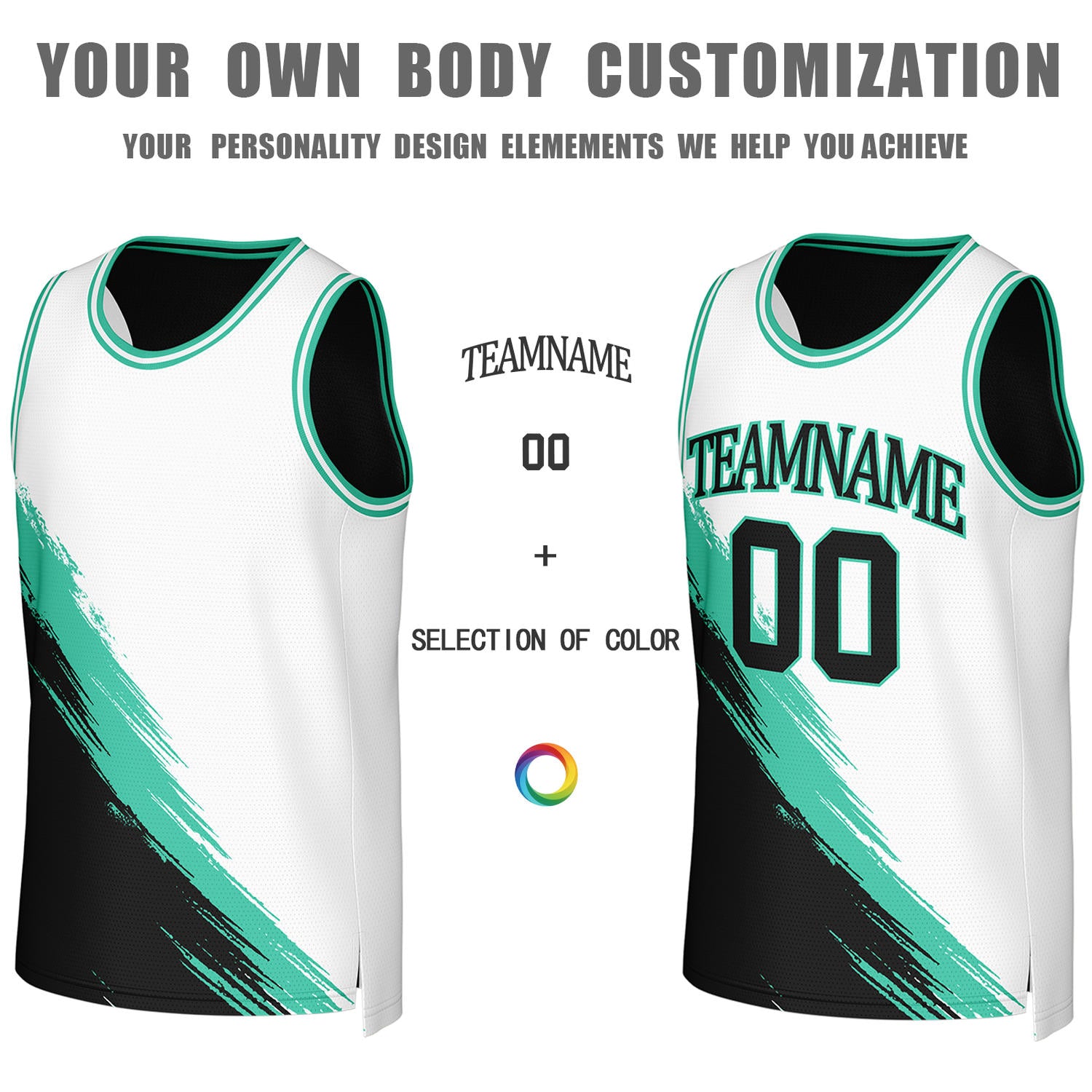 Custom Black & White Reversible Basketball Jersey | Personalized Team Uniforms for Adult & Youth