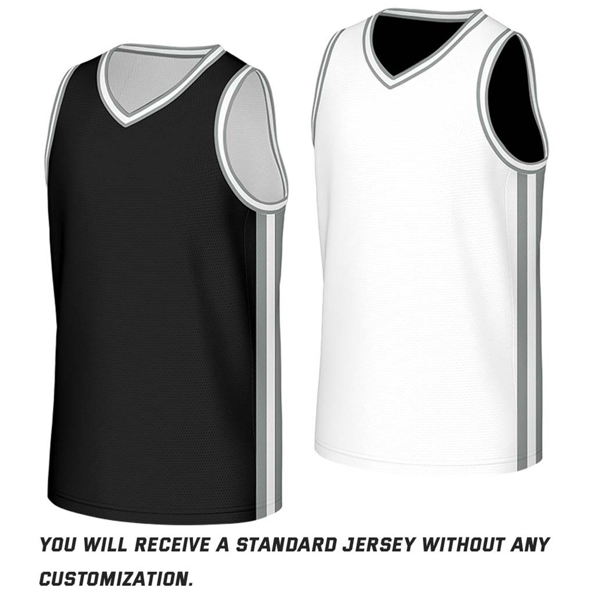 Custom Black & White Reversible Basketball Jersey | Personalized Name Number Mesh Sports Jersey