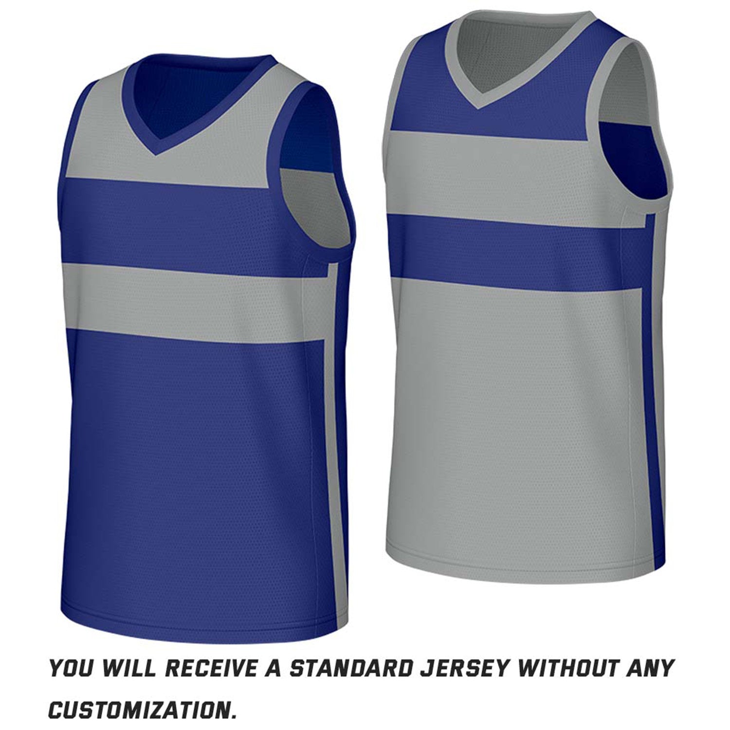 Custom Blue Grey Color‑Block Reversible Basketball Jersey | Personalized Name Number Mesh Sports Jersey