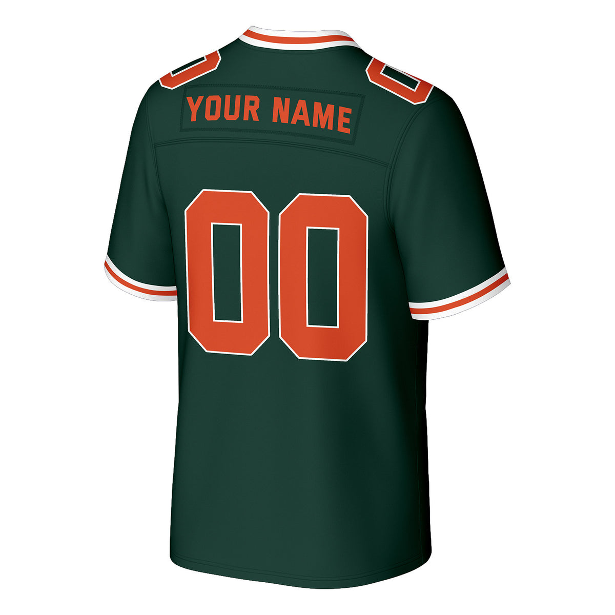 Custom Dark Green & Orange Football Jersey | Personalized Football Team Uniform Top
