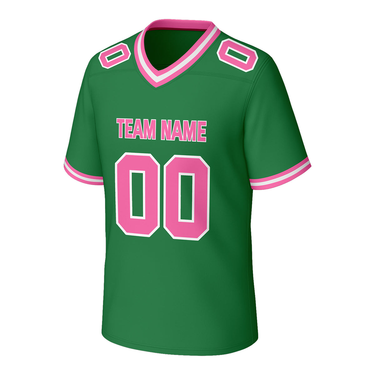 Custom Green & Pink Football Jersey | Personalized Football Team Uniform Top