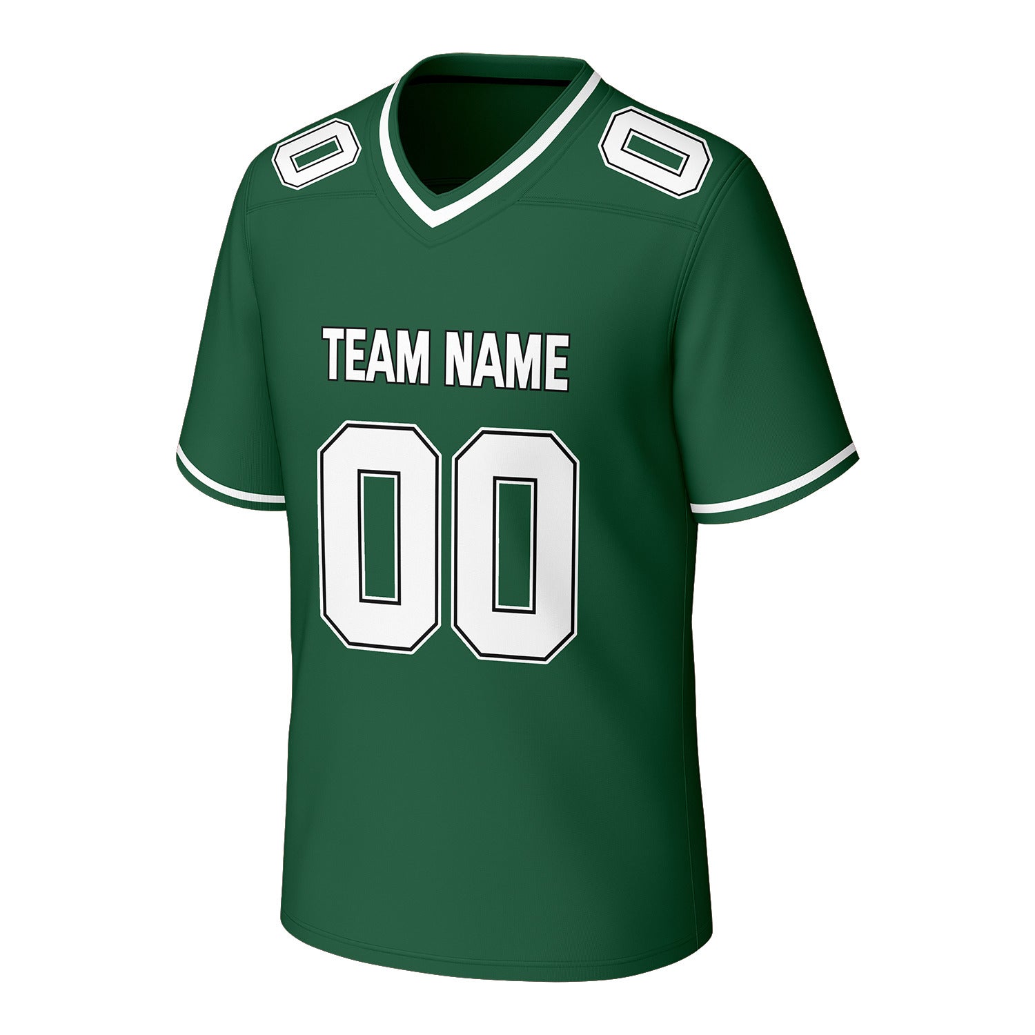 Custom Green & White Football Jersey | Personalized Football Team Uniform Top
