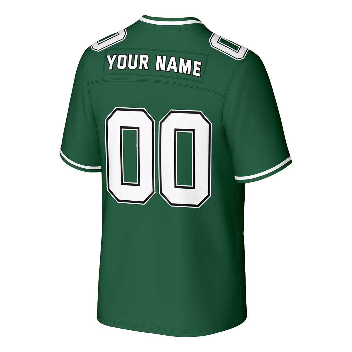 Custom Green & White Football Jersey | Personalized Football Team Uniform Top