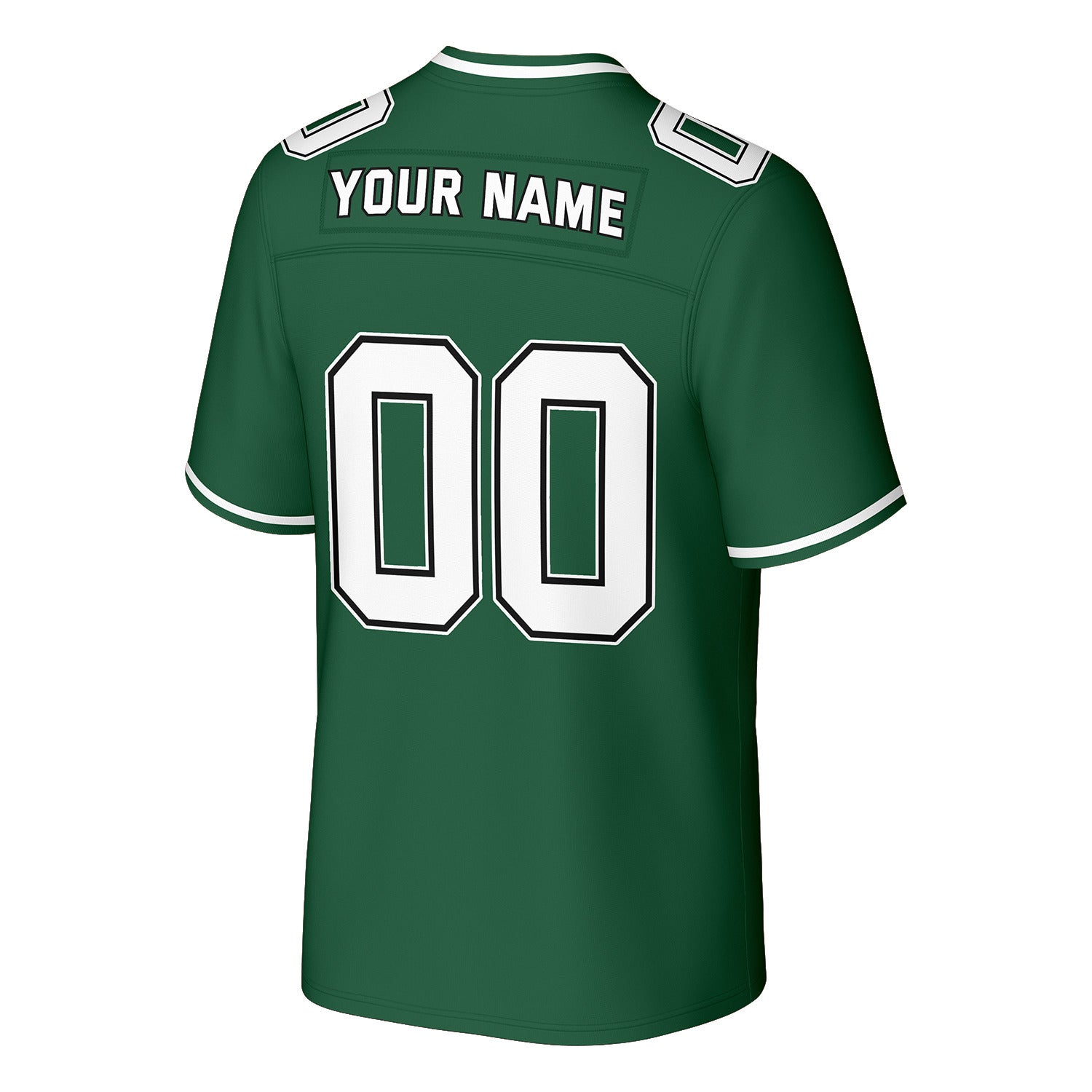 Custom Green & White Football Jersey | Personalized Football Team Uniform Top