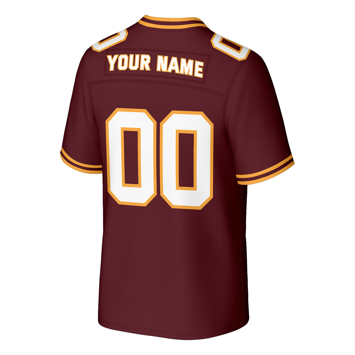 Custom Maroon & Gold Football Jersey | Personalized Football Team Uniform Top