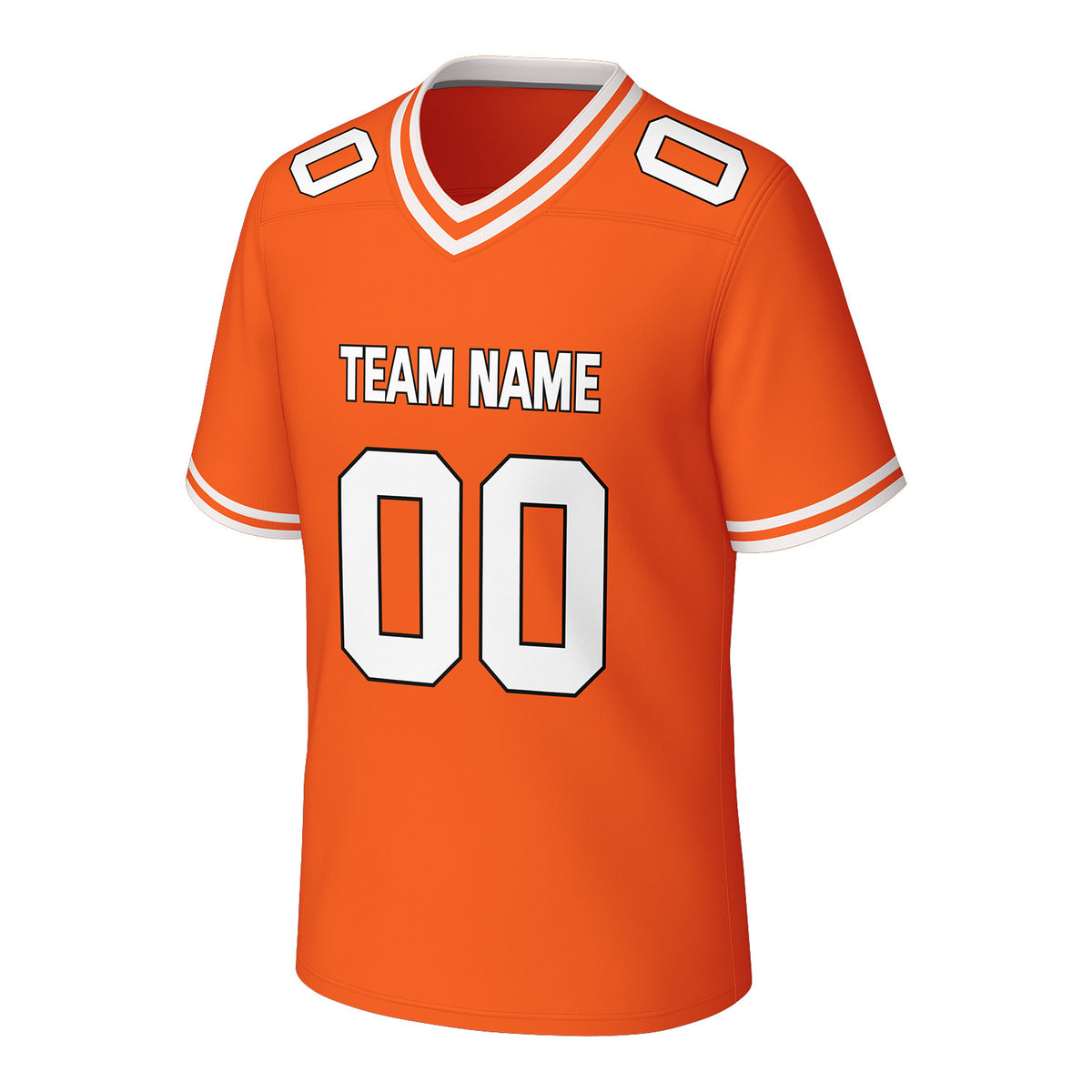 Custom Orange & White Football Jersey | Personalized Football Team Uniform Top