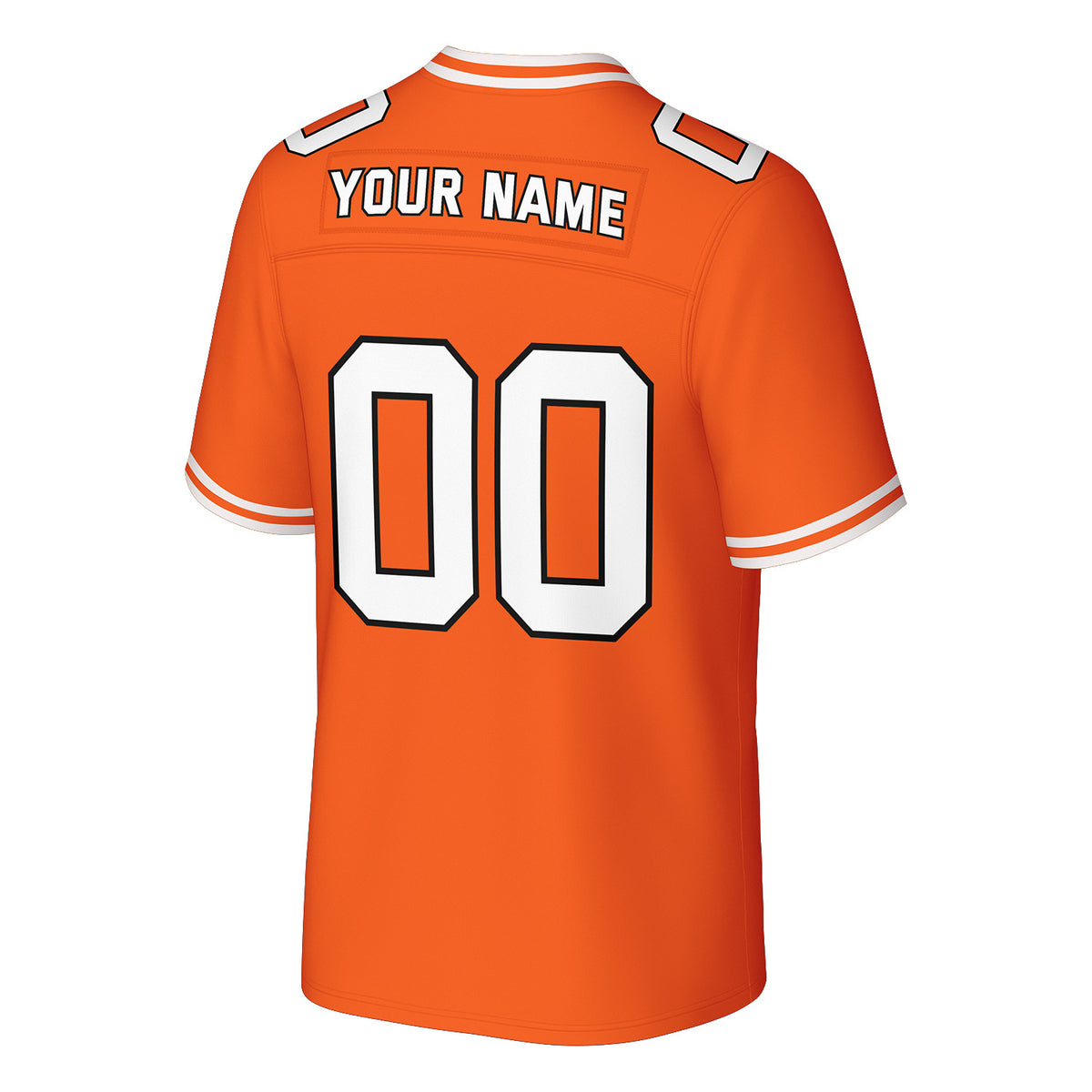 Custom Orange & White Football Jersey | Personalized Football Team Uniform Top