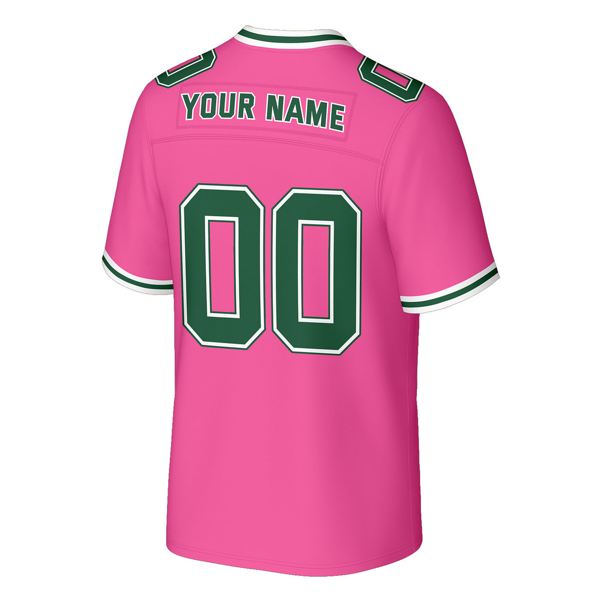 Custom Pink & Green Football Jersey | Personalized Football Team Uniform Top
