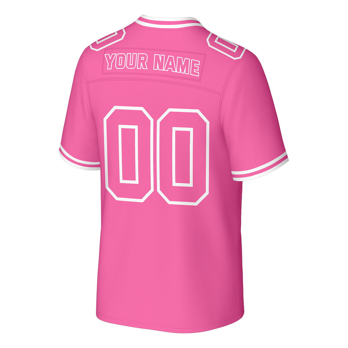 Custom Pink & White Football Jersey | Personalized Football Team Uniform Top