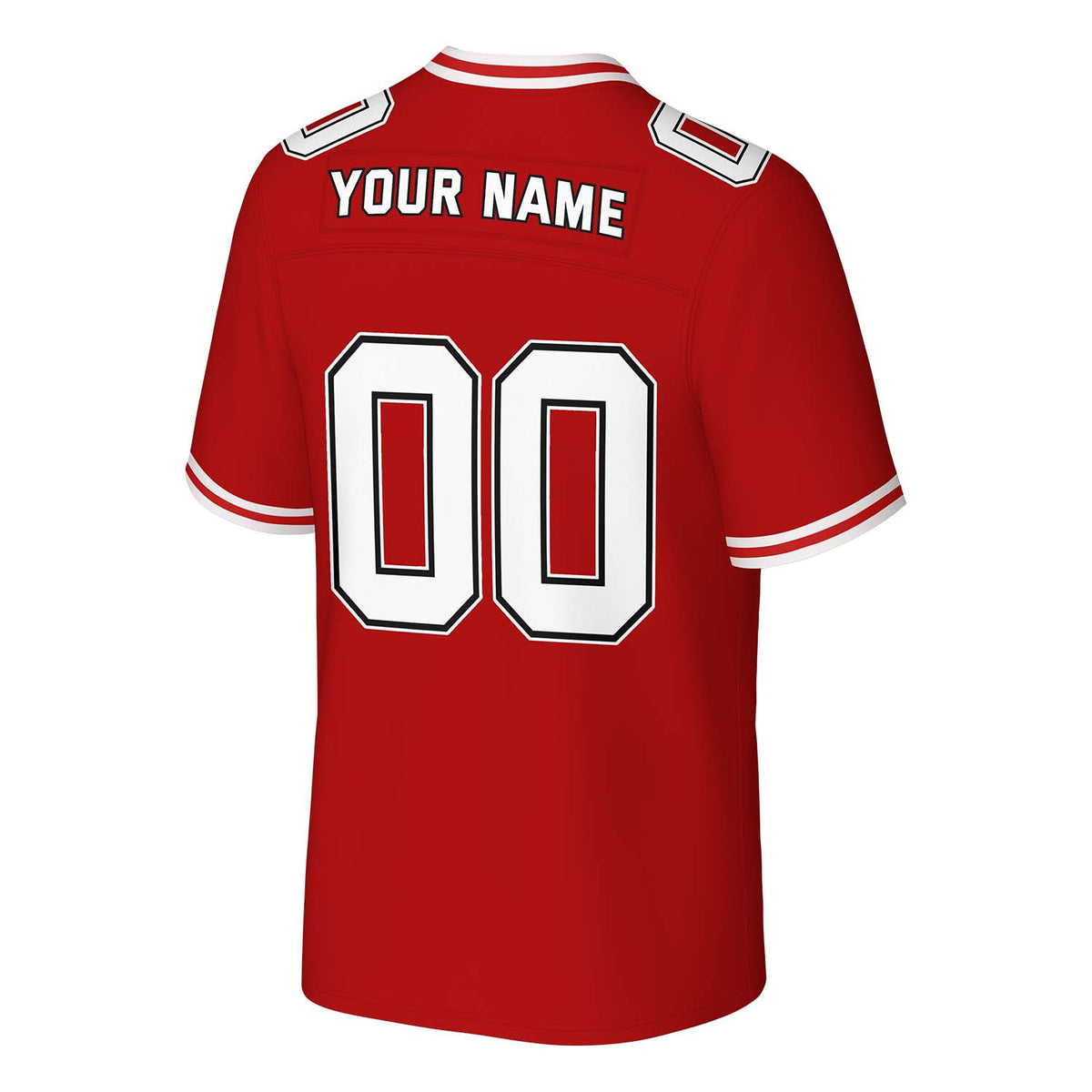 Custom Red & White Football Jersey | Personalized Football Team Uniform Top