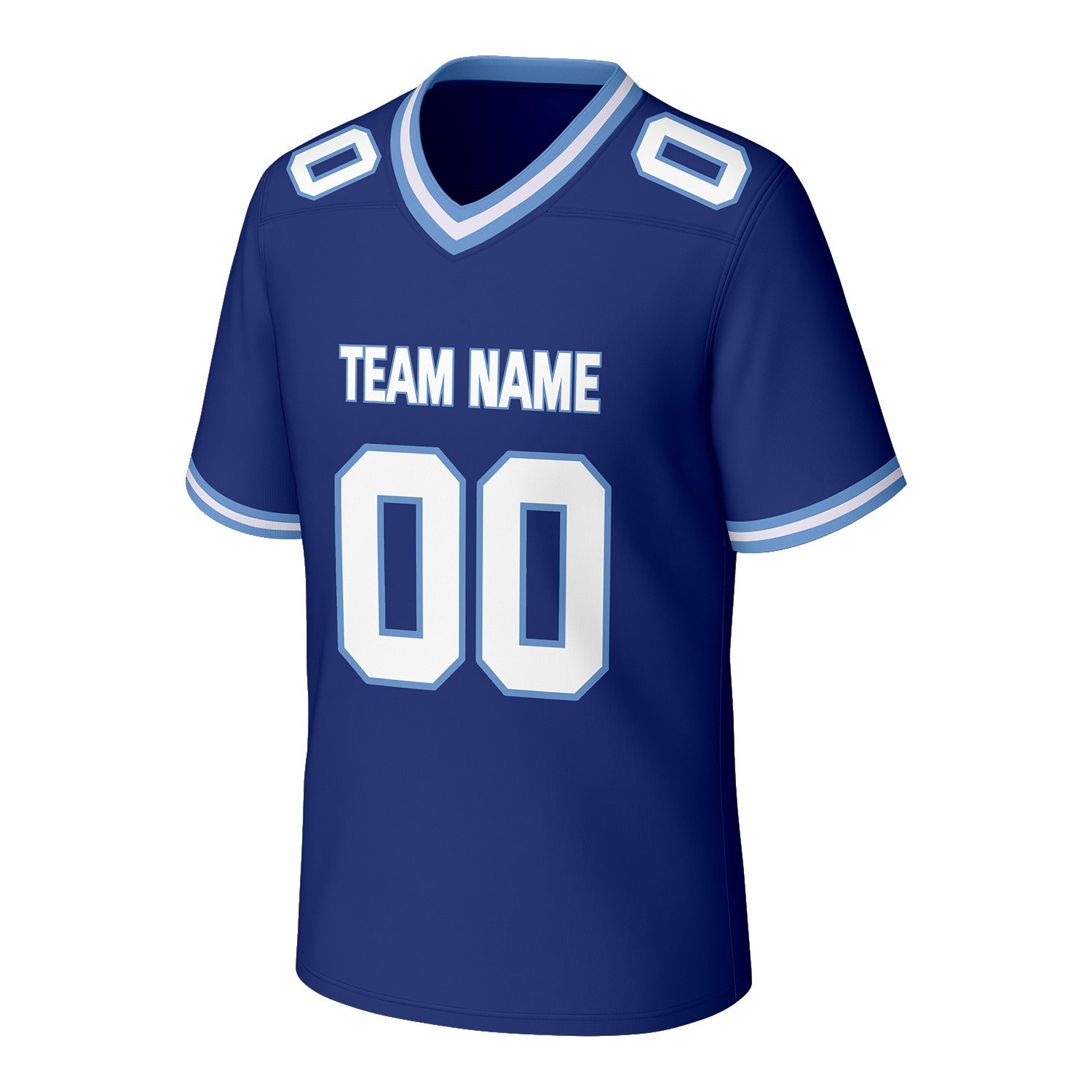 Custom Royal Blue & White Football Jersey | Personalized Football Team Uniform Top