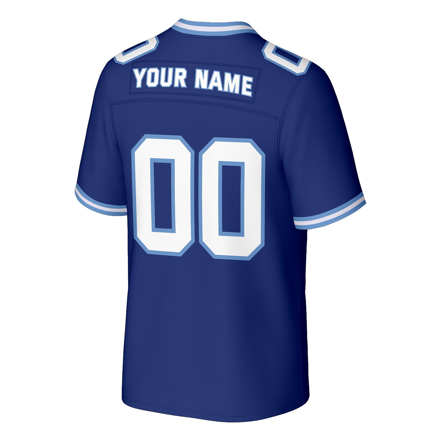 Custom Royal Blue & White Football Jersey | Personalized Football Team Uniform Top