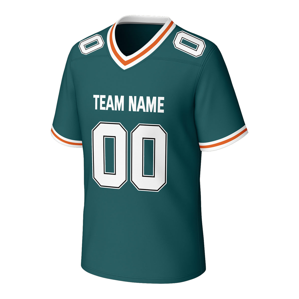 Custom Teal & White Football Jersey | Personalized Football Team Uniform Top