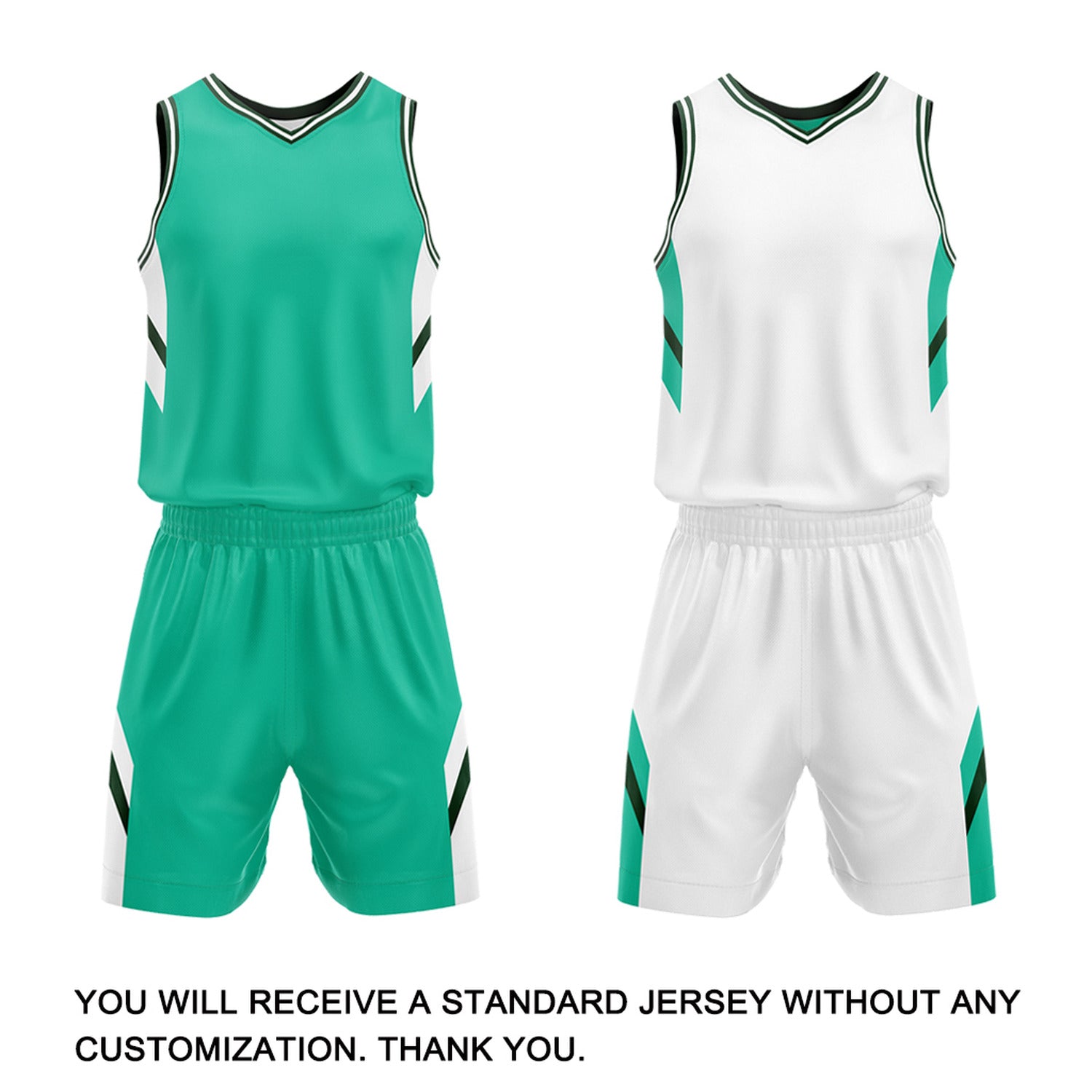 Custom Teal & White Reversible Mesh Basketball Uniform Set, Personalized Printed Name Number Jersey & Shorts for Adult & Youth