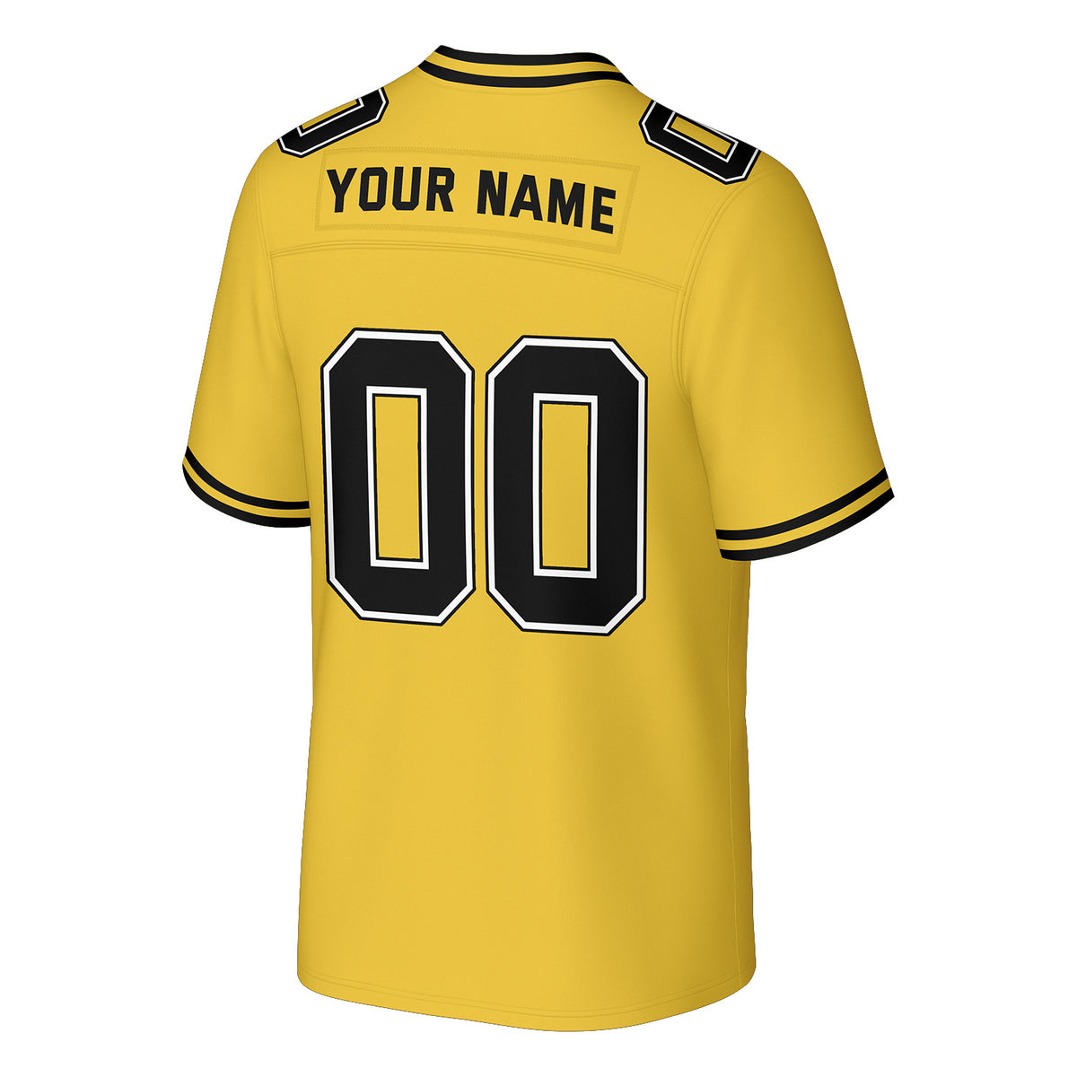 Custom Yellow & Black Football Jersey | Personalized Football Team Uniform Top