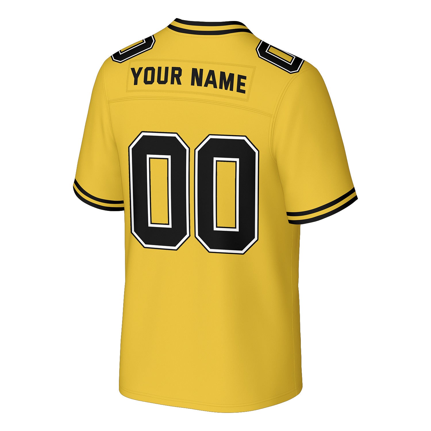 Custom Yellow & Black Football Jersey | Personalized Football Team Uniform Top
