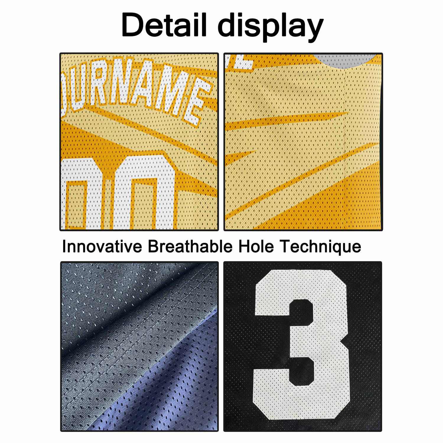 Custom Gold & Yellow Star-Stripe Pattern Basketball Jersey - Personalized Team Name, Number & LOGO | Vosoli