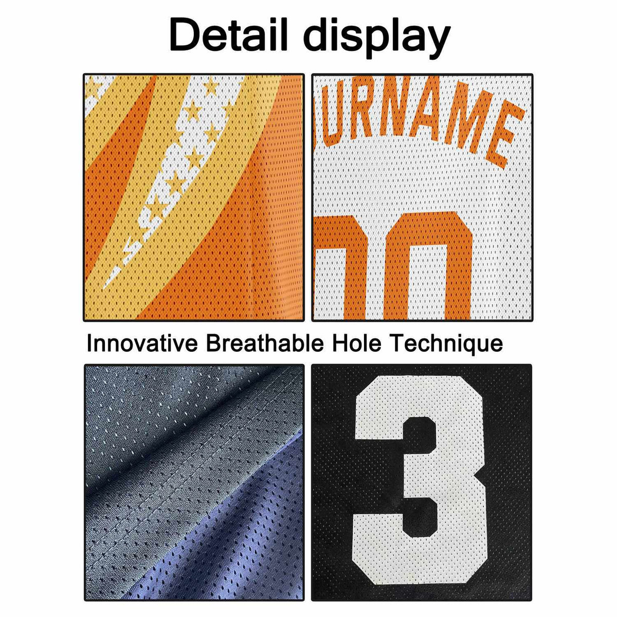Custom Multi-Orange & Gold Lightning-Star Pattern Basketball Jersey - Personalized Team Name, Number & LOGO | Vosoli