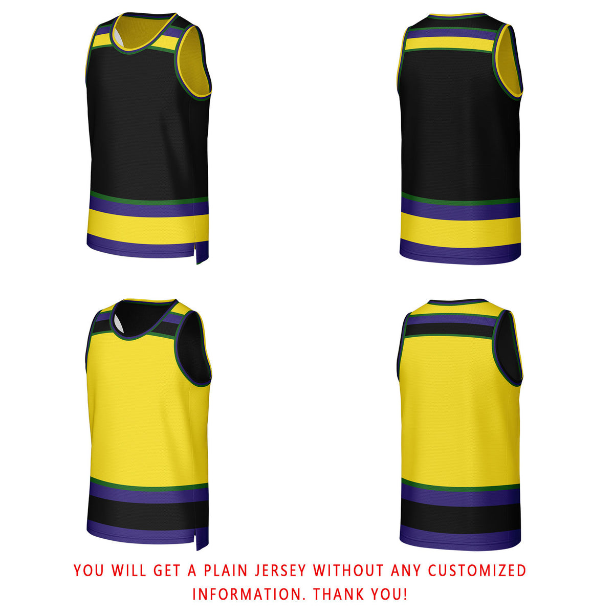 Custom Black & Yellow Striped Reversible Basketball Jersey | Personalized Team Jerseys with Name, Number & Logo