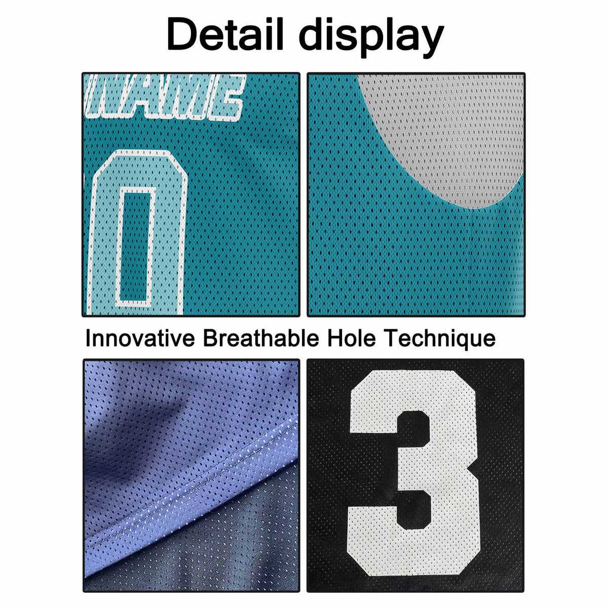 Custom Multi-Teal & White Lightning-Star Pattern Basketball Jersey - Personalized Team Name, Number & LOGO | Vosoli
