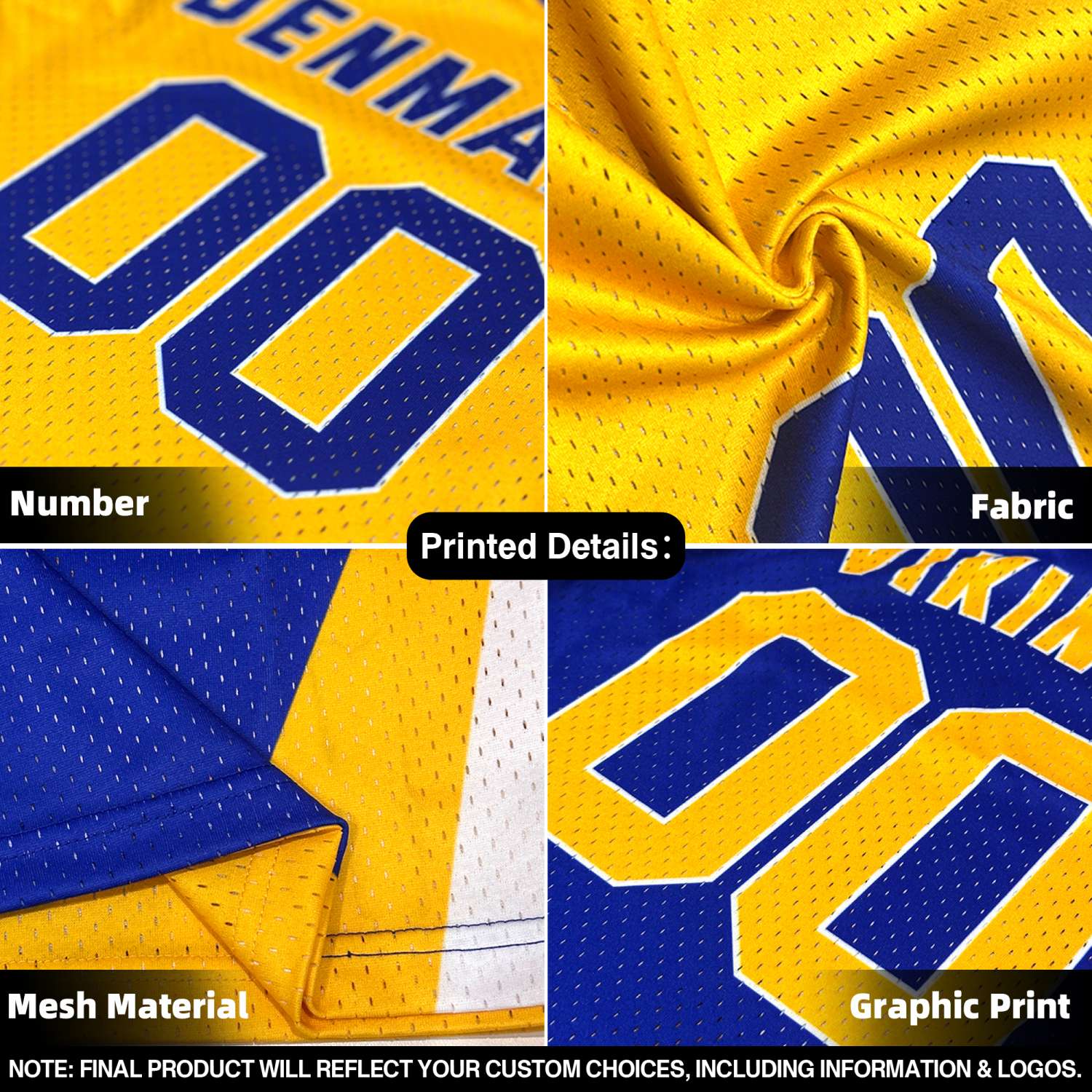 Custom Light Blue & Yellow Reversible Basketball Jersey | Personalized Team Uniform Top