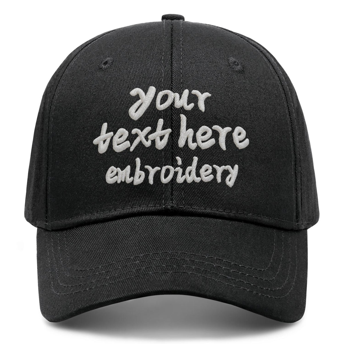 Vosoli Black Baseball Cap - Team Custom Embroider or Print Personalized Hat