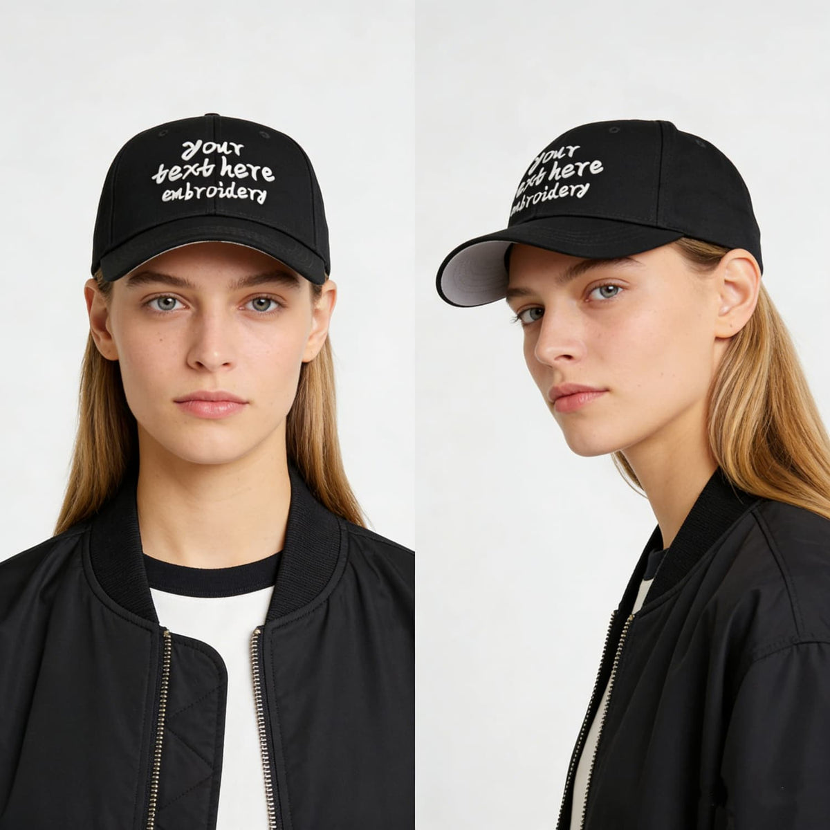 Vosoli Black Baseball Cap - Team Custom Embroider or Print Personalized Hat