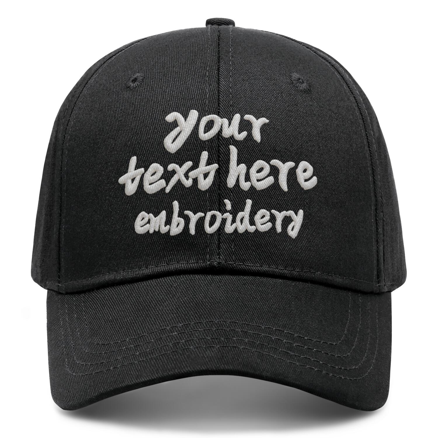 Vosoli Black Baseball Cap - Team Custom Embroider or Print Personalized Hat