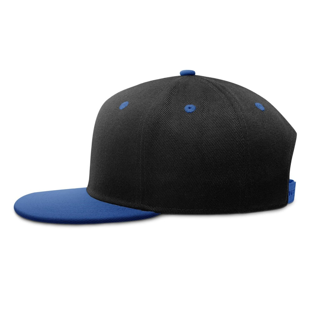 Vosoli Black Blue Flat Brim Cap - Custom Embroidered Personalized Hat