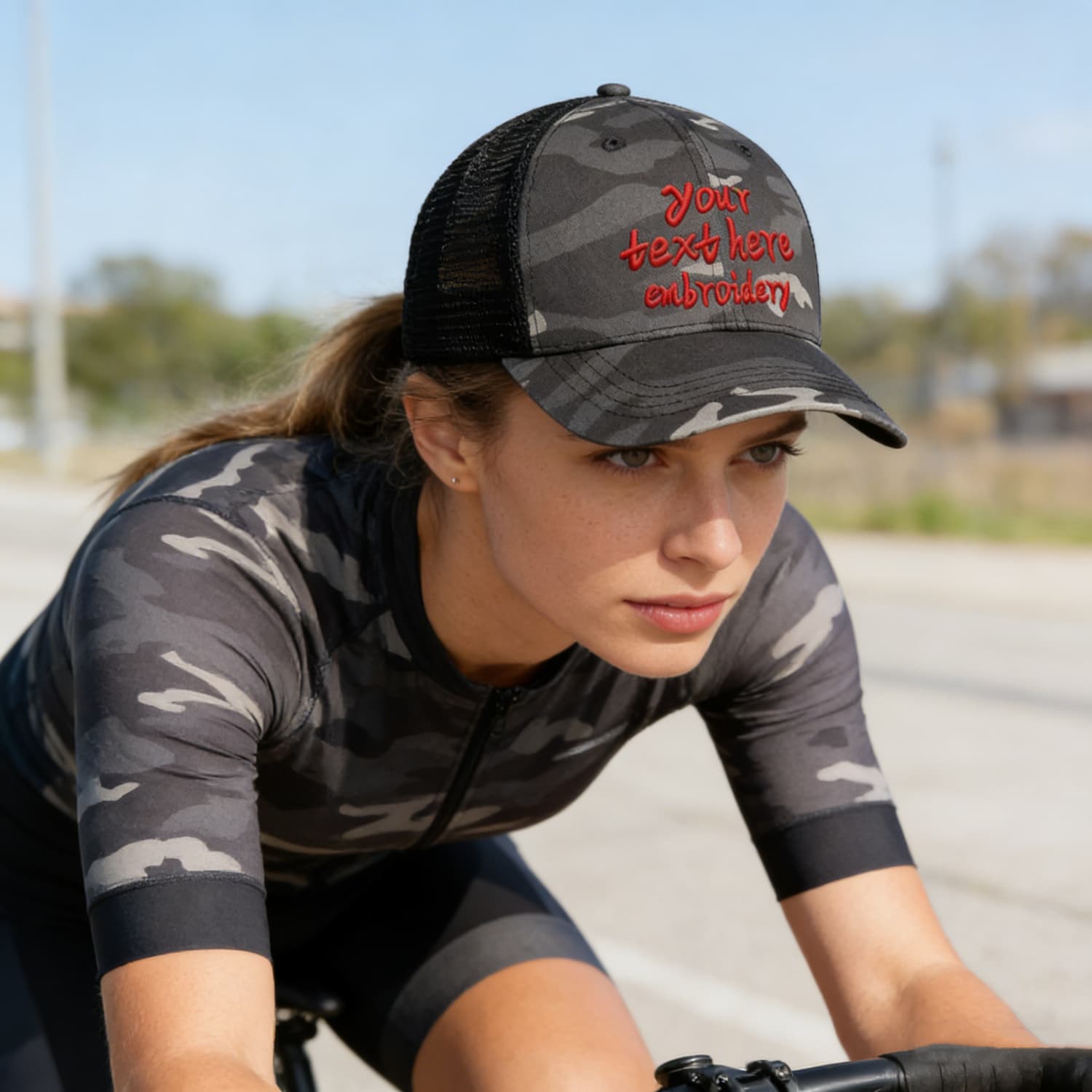 Vosoli Black Camo Trucker Hat - Team Custom Embroider or Print Personalized Cap