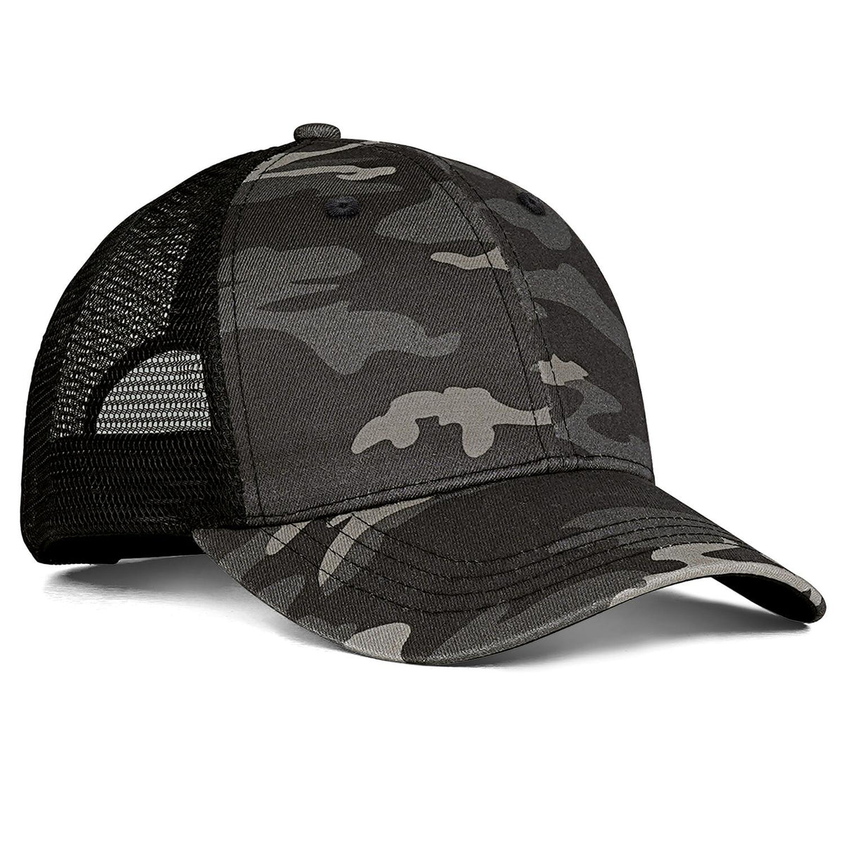 Vosoli Black Camo Trucker Hat - Team Custom Embroider or Print Personalized Cap