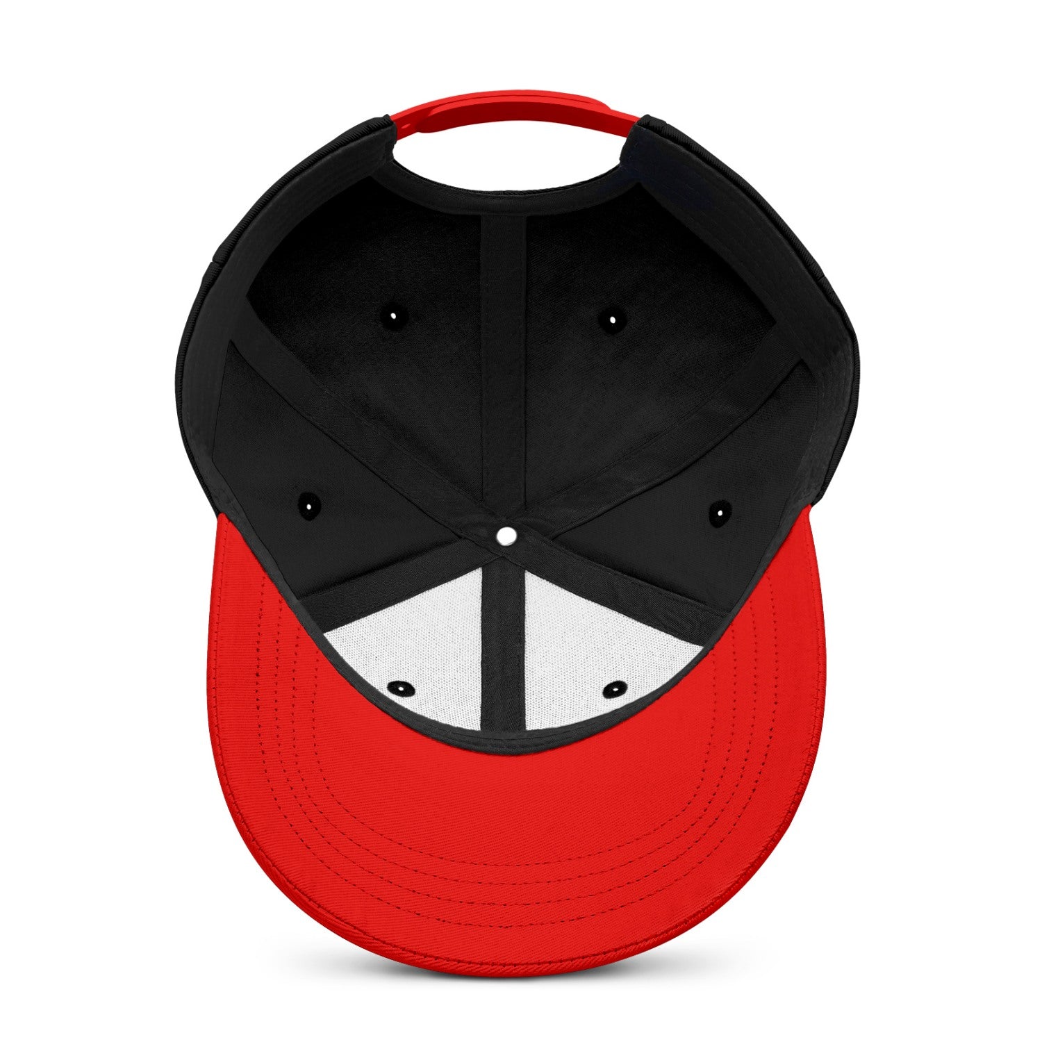 Vosoli Black Red Two-Tone Baseball Cap - Unisex Custom 3D Embroidery or Print