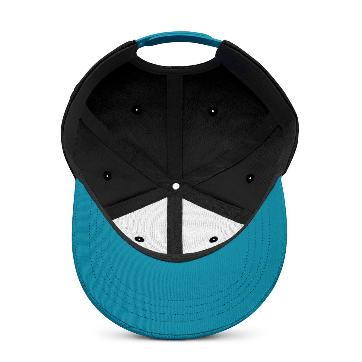 Vosoli Black Turquoise Two-Tone Baseball Cap - Unisex Custom 3D Embroidery or Print
