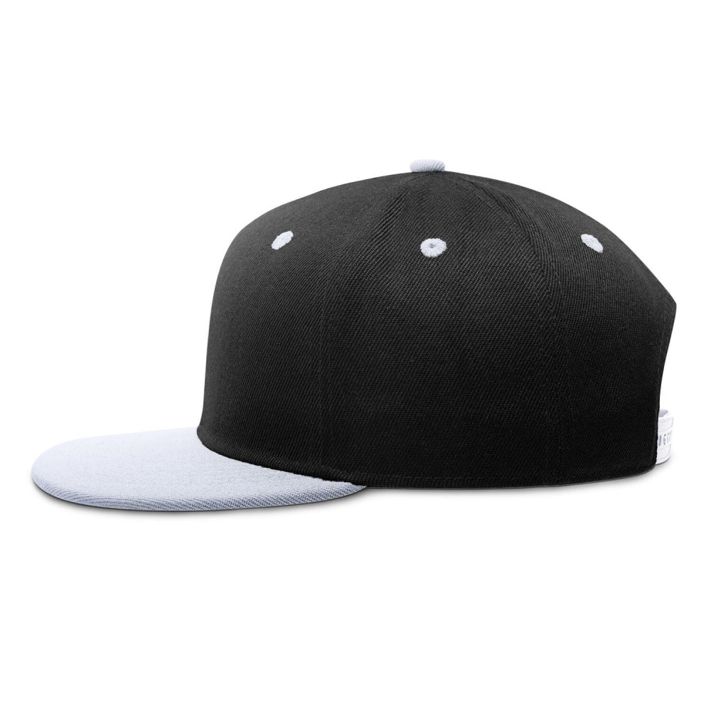 Vosoli Black White Flat Brim Cap - Custom Embroidered Personalized Hat