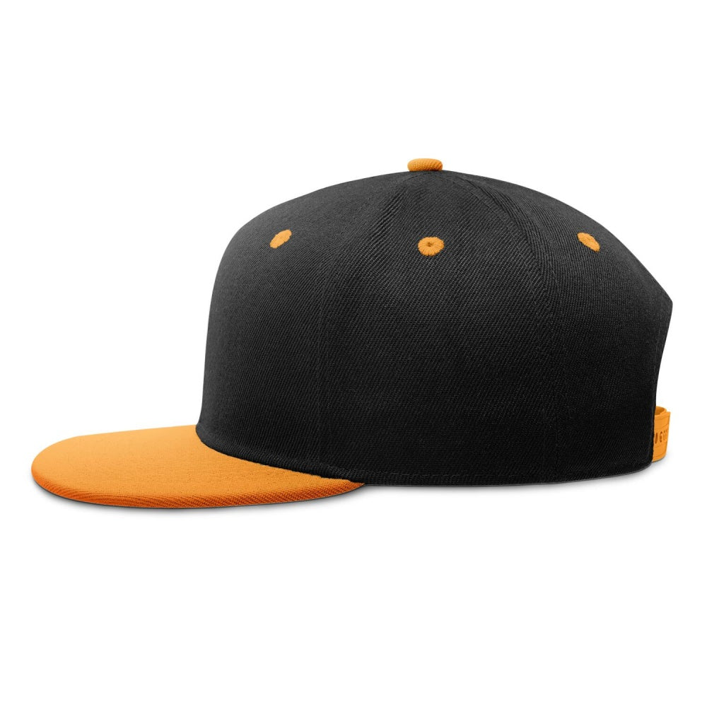 Vosoli Black Yellow Flat Brim Cap - Custom Embroidered Personalized Hat