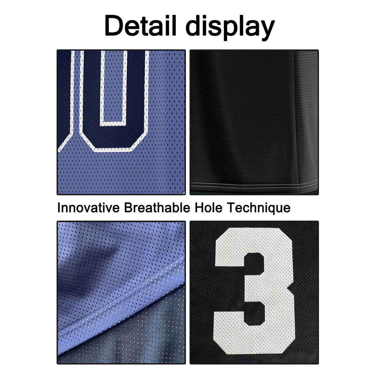 Custom Reversible Basketball Jersey for Individuals & Teams – Blue Black White Star Stripe | Vosoli
