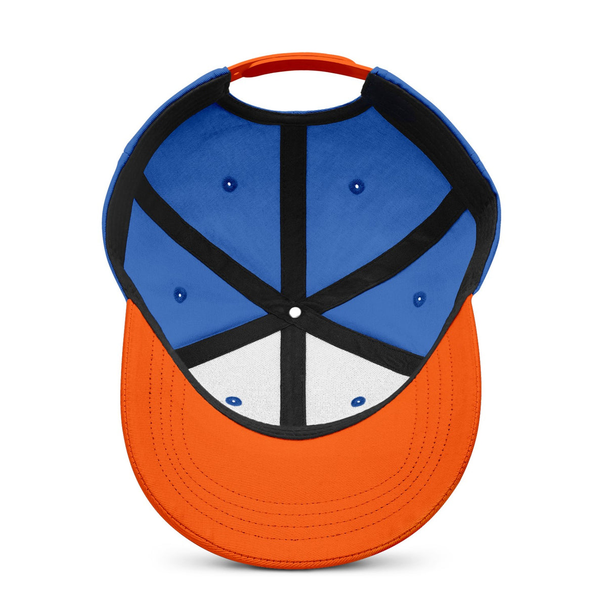 Vosoli Blue Orange Two-Tone Baseball Cap - Unisex Custom 3D Embroidery or Print